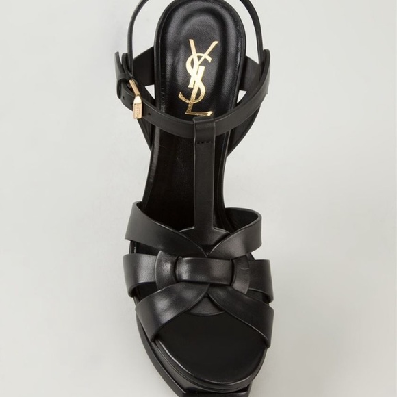 YSL BLACK LEATHER HEELS - Picture 2 of 8